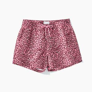 Forever 21 pink leopard print swim trunks